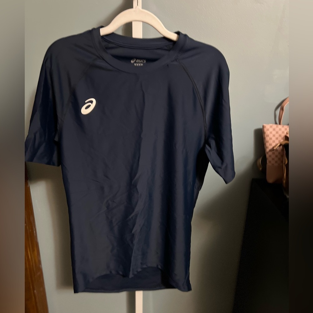 Asics Dark Navy Blue Performance Tee Preloved EUC Medium